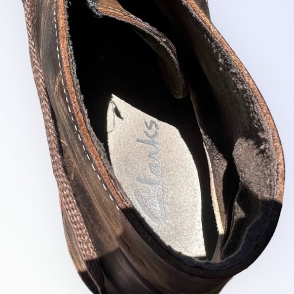 🌻Clarks Originals 100% Leather Brown Desert Chukka Boot Bootie Men's Size 10 - Picture 8 of 12